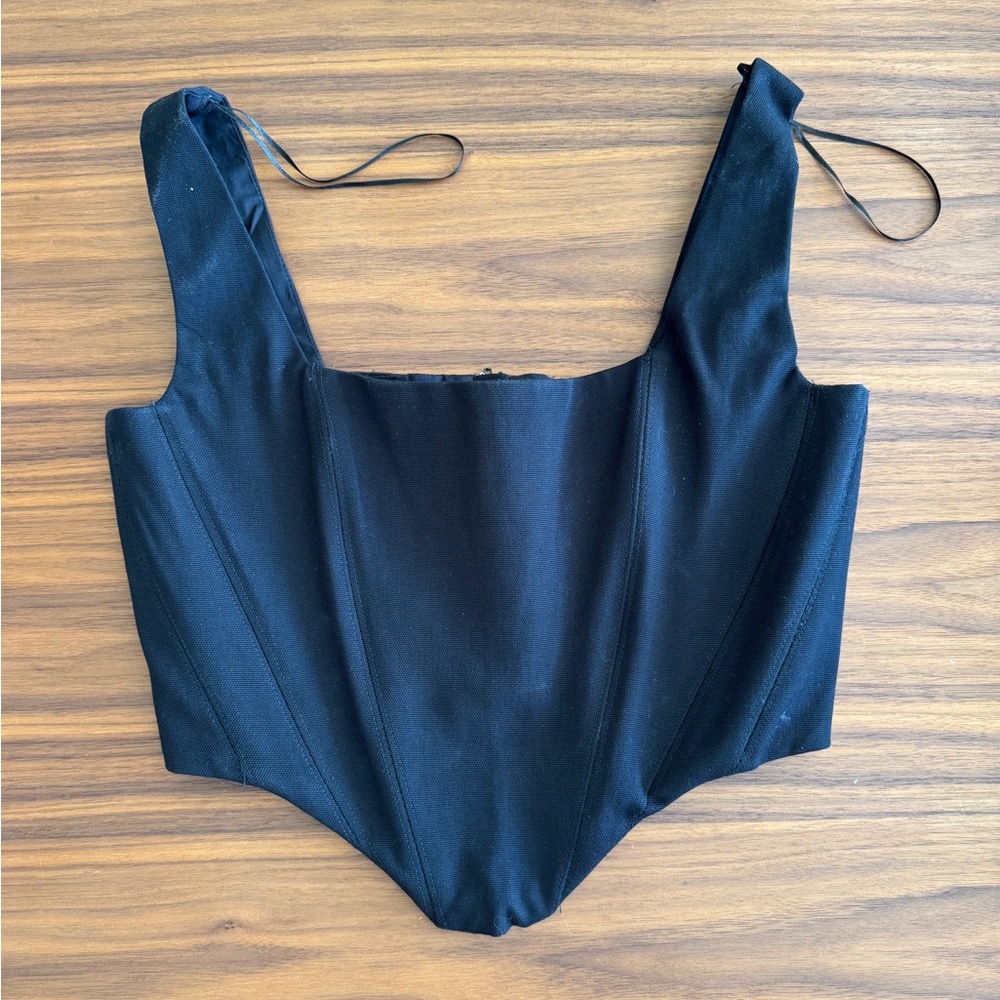 Zara Black Corset Tank Top